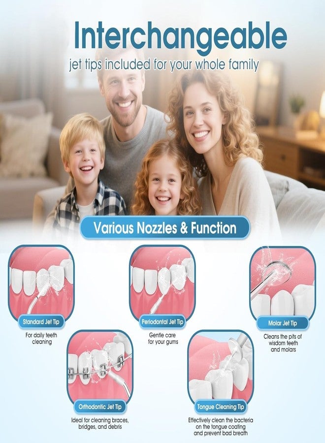 Axtella Cordless Water Flosser for Teeth Cleaning Portable Rechargeable Oral Irrigator with 4 Nozzles, 4 Modes & 260ml Tank Waterproof, USB Charging, Travel-Friendly & Ideal for Daily Oral Care - Image 5